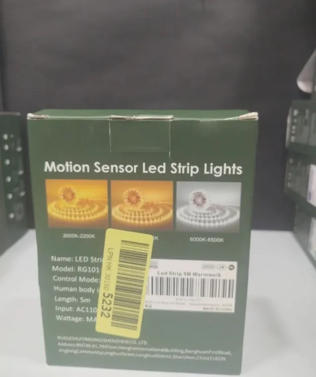 Tira LED RGH 5M con Sensor de Movimiento