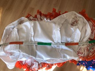 Traje Flamenca Blanco Calado Talla XXXL