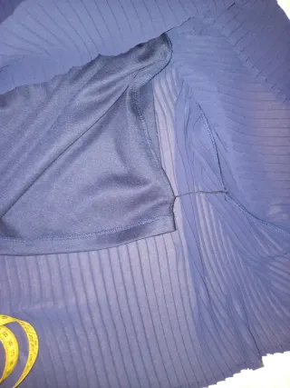 Vestido de fiesta largo,  azul marino