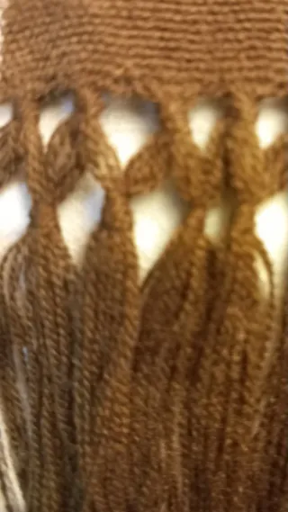 Bufanda Guanaquito Lana Beige y Marrón