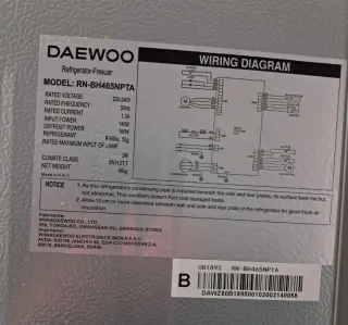 Piezas Frigorífico Daewoo RN-BH465NPTA