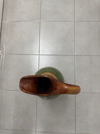 Jarrón Cerámica y Madera