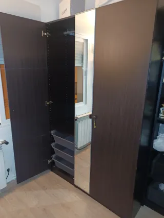 Armario Pax Ikea Negro Marrón Oscuro