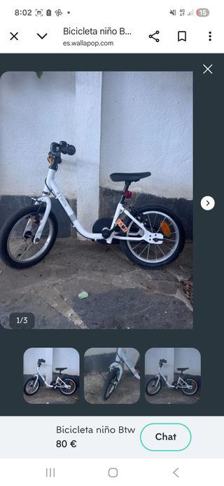 Bicicleta infantil 14 Btwin blanca