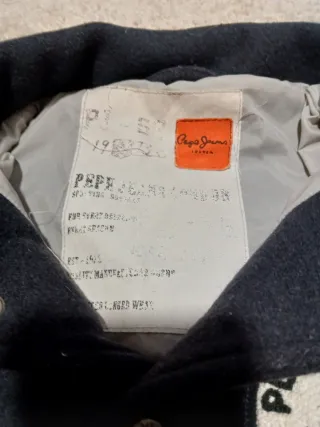 Chaqueta varsity Pepe Jeans London de cuero · L