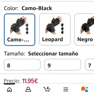 Guantes Fitgriff Camuflaje gris y Negro