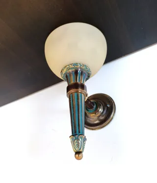 Apliques bronce y cristal