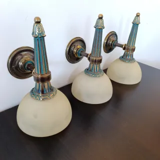 Apliques bronce y cristal