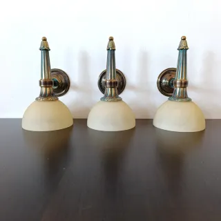 Apliques bronce y cristal