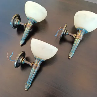 Apliques bronce y cristal