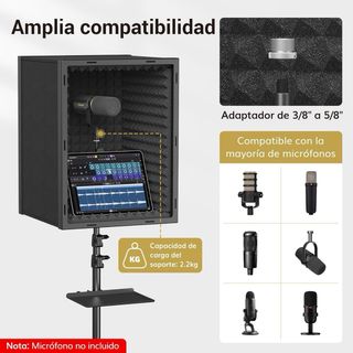 NUEVO! Escudo Aislamiento Micrófono espuma