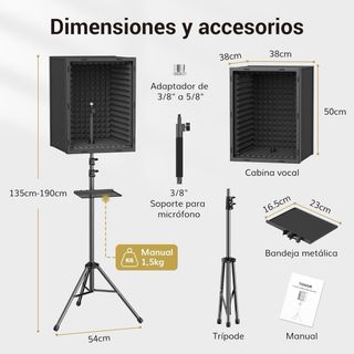 NUEVO! Escudo Aislamiento Micrófono espuma