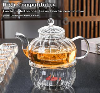 Tetera de vidrio de borosilicato 650 ml