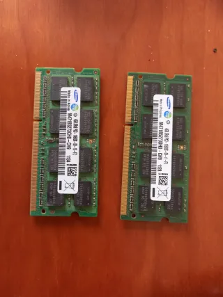 2x Módulos Memoria RAM Samsung 8GB DDR3 Portátil