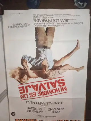 Cartel cine antiguo Mi Hombre es un Salvaje