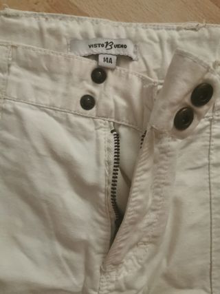pantalones bermudas  blancos
