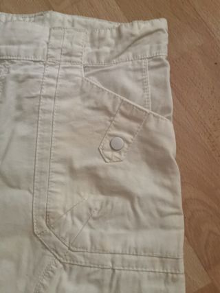 pantalones bermudas  blancos