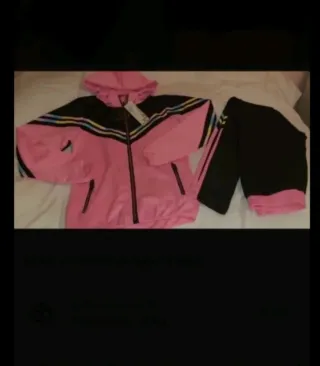 Conjunto Minitong Negro y Rosa Talla 14