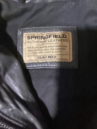 Cazadora Piel Springfield Talla M