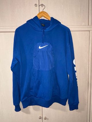 Sudadera Nike Azul con Bolsillo