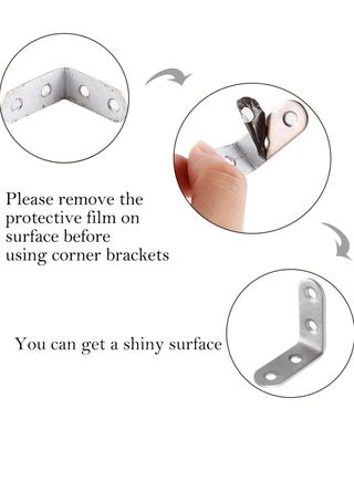 Pack 25 Soportes Esquina 90° 40x40mm + Tornillos