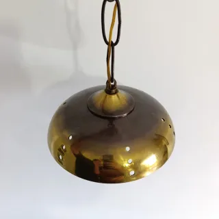 Lámpara colgante industrial metal y cristal