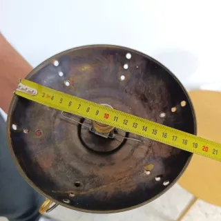 Lámpara colgante industrial metal y cristal