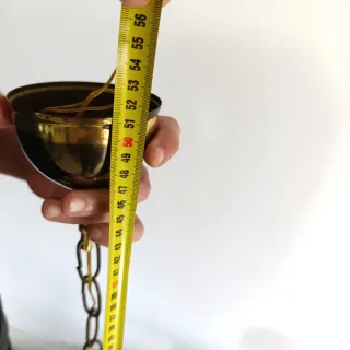 Lámpara colgante industrial metal y cristal