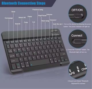 Teclado Inalámbrico Español Bluetooth Negro NUEVO