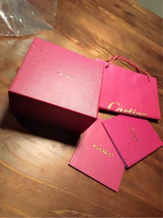 Cartier scatola e sacchetto rosa