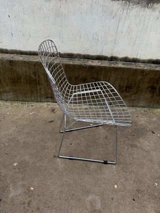 Sillas de diseño metálicas plateadas