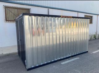 Contenedor metalico de almacenaje caseta obra