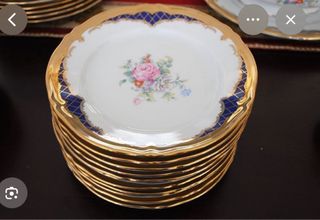 Vajilla Real Sajonia Porcelana Flores.