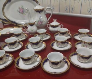 Vajilla Real Sajonia Porcelana Flores.