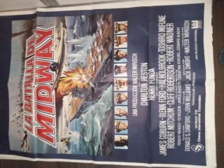 Cartel Cine La Batalla de Midway Antiguo