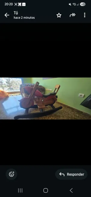 Balancín moto madera niño