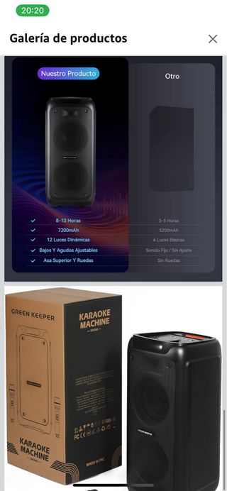 Altavoz bluetooth karaoke profesional 600w