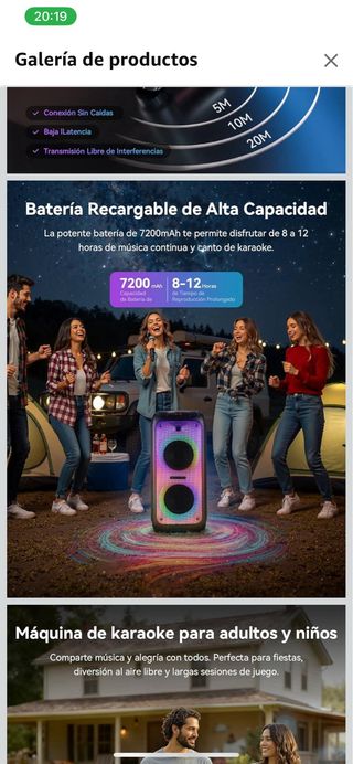 Altavoz bluetooth karaoke profesional 600w