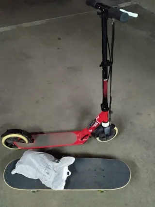 Monopatín y Patineta con protecciones