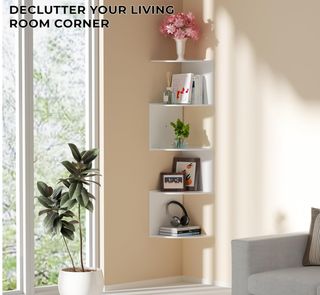 Estantería de pared 5 niveles blanca