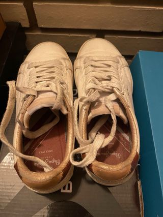 Zapatillas Pepe Jeans Blancas y Doradas