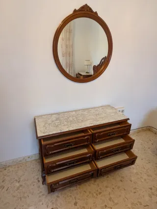 Conjunto Muebles Dormitorio Vintage Madera