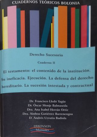 Cuadernos Teóricos Bolonia. Derecho Sucesorio. ...