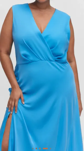 Vestido fiesta Mango azul