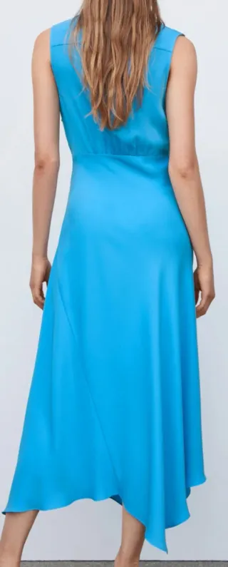 Vestido fiesta Mango azul