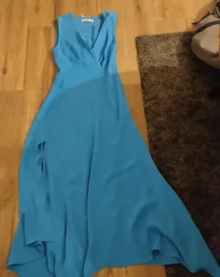 Vestido fiesta Mango azul