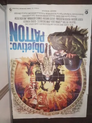 Cartel Cine Antiguo Objetivo: Patton