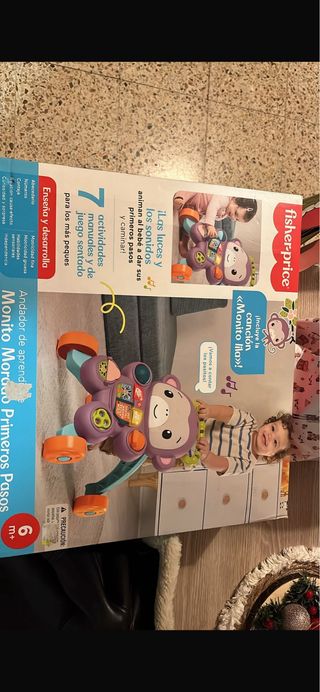 Andador Aprendizaje Fisher-Price Monito Morado