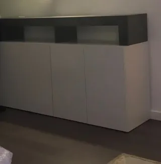 Consola/Aparador Branco Cinza