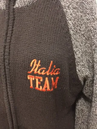 Chaqueta Caballero Italia Team Negra y Gris